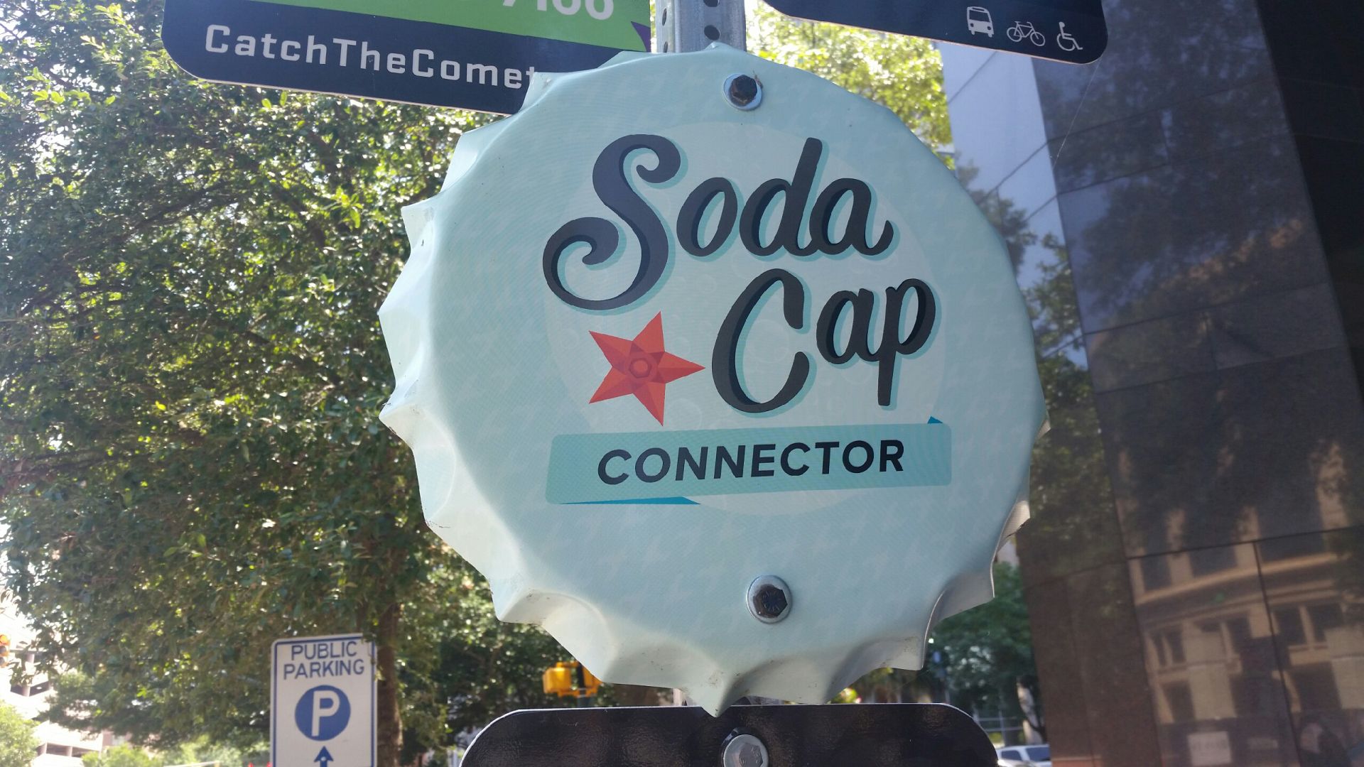 Soda Cap Connector sign June 2018